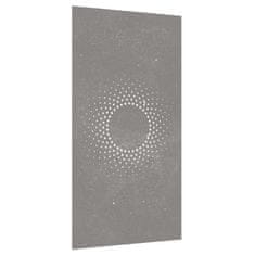Vidaxl Vrtna stenska dekoracija 105x55 cm corten jeklo sonce