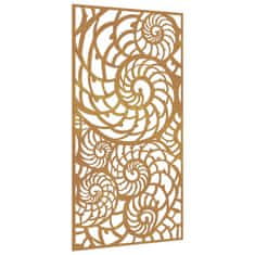 Vidaxl Vrtna stenska dekoracija 105x55 cm corten jeklo školjke