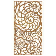 Vidaxl Vrtna stenska dekoracija 105x55 cm corten jeklo školjke