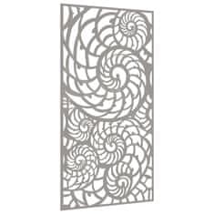 Vidaxl Vrtna stenska dekoracija 105x55 cm corten jeklo školjke
