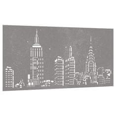 Vidaxl Vrtna stenska dekoracija 105x55 cm corten jeklo panorama