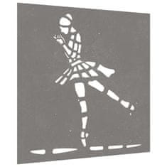 Vidaxl Vrtna stenska dekoracija 55x55 cm corten jeklo baletka