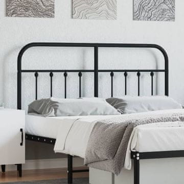Vidaxl vidaXL Kovinsko vzglavje postelje črne barve 135 cm