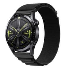 BStrap Nylon Loop pašček za Samsung Galaxy Watch Active 2 40/44mm, black