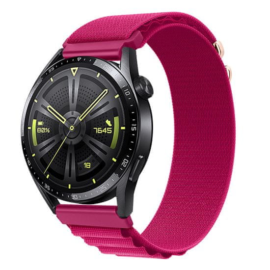 BStrap Nylon Loop pašček za Garmin Venu 2 Plus, carmine
