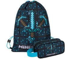 BAAGL Minecraft set - Modra sekira in meč (svinčnik, torba za trening)