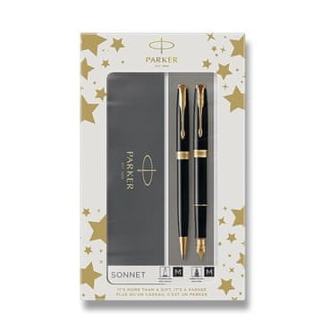 Parker Sonnet Black GT - komplet nalivnega in krogličnega peresa