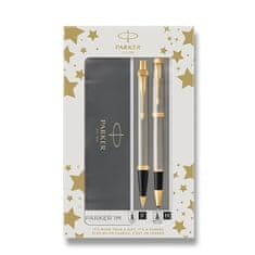 Parker IM Brushed Metal GT - komplet rolerja in krogličnega peresa