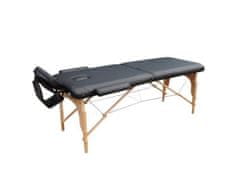 BELT 2-delna prenosna masažna miza - črna