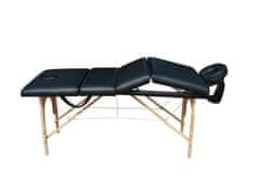BELT 4-delna prenosna masažna miza - črna