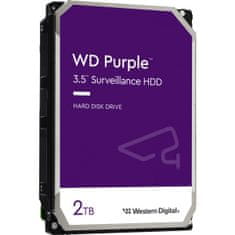 WD Purple trdi disk, 2TB, SATA3, 64MB (WD23PURZ)