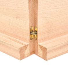 Vidaxl Stenska polica 120x60x6 cm neobdelana trdna hrastovina