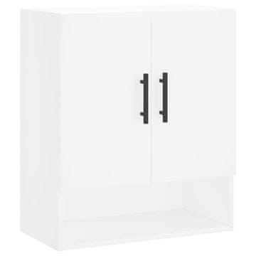 Vidaxl Stenska omarica bela 60x31x70 cm inženirski les