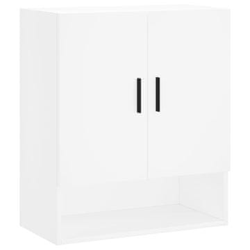 Vidaxl Stenska omarica bela 60x31x70 cm inženirski les