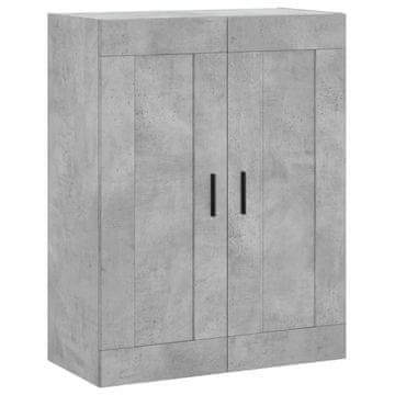 Vidaxl Stenska omarica betonsko siva 69,5x34x90 cm inženirski les