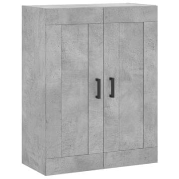 Vidaxl Stenska omarica betonsko siva 69,5x34x90 cm inženirski les
