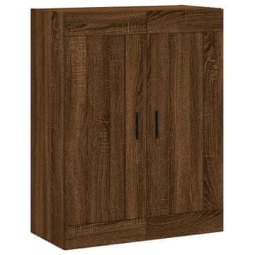 Vidaxl Stenska omarica rjavi hrast 69,5x34x90 cm inženirski les