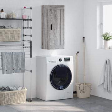 Vidaxl vidaXL Stenska omarica siva sonoma hrast 34,5x34x90 cm
