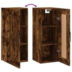 Vidaxl Stenska omarica dimljeni hrast 34,5x34x90 cm inženirski les