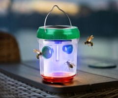 Grundig pasti za žuželke/insekte, komplet 3x pasti, LED svetilka, baterija, solarno polnjenje, nosilec