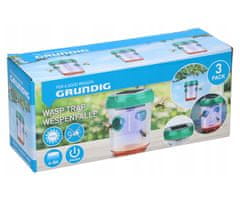 Grundig pasti za žuželke/insekte, komplet 3x pasti, LED svetilka, baterija, solarno polnjenje, nosilec