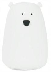 Rabbit&Friends Svetilka na dotik medvedek z upravljalnikom, bela