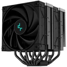 DEEPCOOL hladilnik AK620 Zero Dark / 2x120mm ventilator / 6x toplotna cev / za Intel in AMD / popolnoma črn