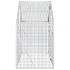 Vidaxl Ptičnica srebrna 179x100x185 cm aluminij