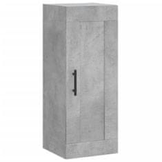 Vidaxl Stenska omarica betonsko siva 34,5x34x90 cm inženirski les