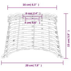 Vidaxl Senčilo za stropno svetilko rjavo Ø20x15 cm pleteno