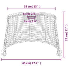 Vidaxl Senčilo za svetilko belo Ø45x28 cm pleteno