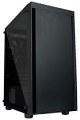 Zalman Ohišje T3 PLUS / mATX / 2 x 120 mm ventilator / 2xUSB 2.0 / USB 3.0 / kaljeno steklo / črno