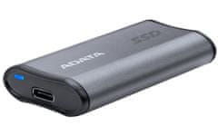 A-Data SE880 500 GB SSD / zunanji / USB 3.2 Type-C / 2000 MB/s branje/pisanje / Titanium Grey - robusten