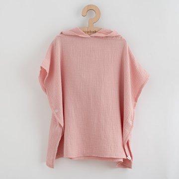 NEW BABY Otroški muslinski pončo Feeling pink 80 cm - M