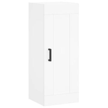 Vidaxl Stenska omarica bela 34,5x34x90 cm inženirski les
