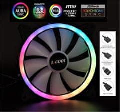 1stCool AURA EVO Dual Ring ARGB PWM 140 mm ventilator