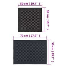 Vidaxl Komplet brisač 20-delni črn in siv bombaž