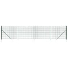 Vidaxl Mrežna ograja s konicami za postavitev zelena 2x10 m