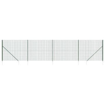 Vidaxl Mrežna ograja s konicami za postavitev zelena 1,8x10 m