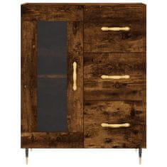 Vidaxl Komoda dimljeni hrast 69,5x34x90 cm inženirski les