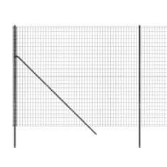 Vidaxl Ograja iz žične mreže antracitna 1,4x10 m pocinkano jeklo