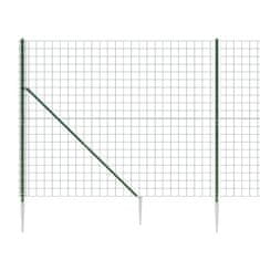 Vidaxl Mrežna ograja s konicami za postavitev zelena 2x10 m