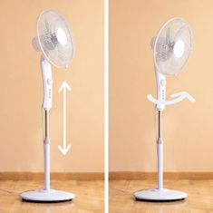 Northix Talni ventilator z AC - 110–138 cm - Timer - 45 W 