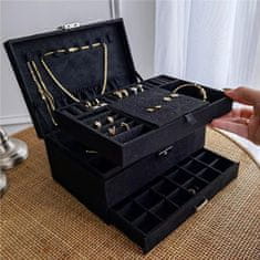 Northix Elegantna škatlica za nakit - črna 