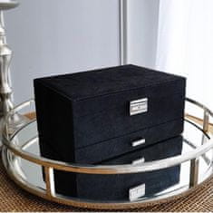 Northix Elegantna škatlica za nakit - črna 