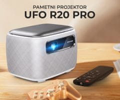 Byintek R20 Pro prenosni 3D LED DLP projektor, Android, WiFi, Bluetooth, 2GB+32GB, 750 lm, zvočniki + daljinec - odprta embalaža