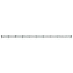 Vidaxl Mrežna ograja s prirobnico zelena 1x25 m