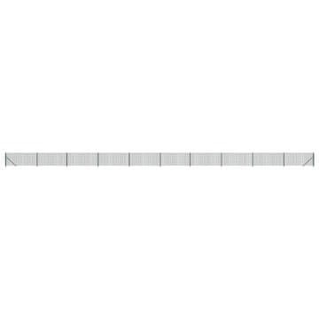 Vidaxl Mrežna ograja s prirobnico zelena 0,8x25 m