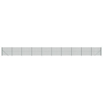 Vidaxl Mrežna ograja s prirobnico zelena 1,6x25 m