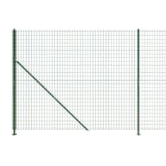 Vidaxl Mrežna ograja s prirobnico zelena 1,6x10 m